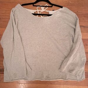 Backless sweatshirt
